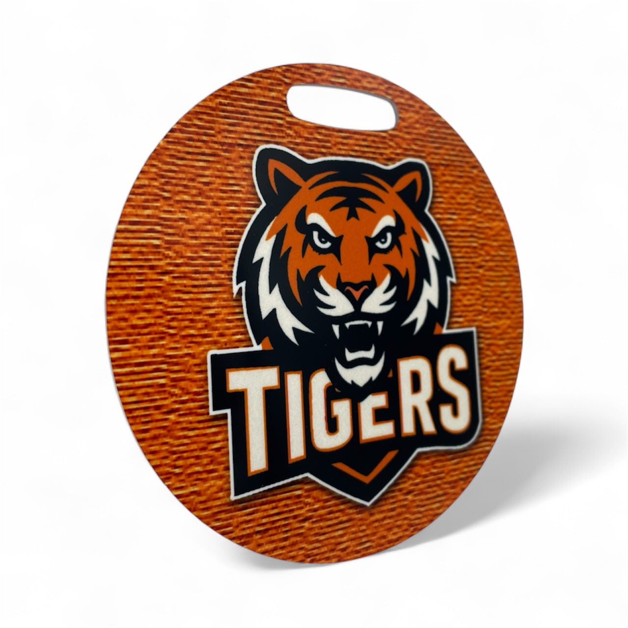 3.5" Round Metal Bag Tag